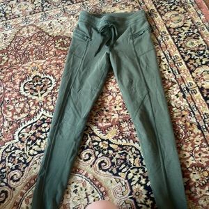 Free People FP Movement Camo Green Leggings with Tie Waist and Zippered pockets